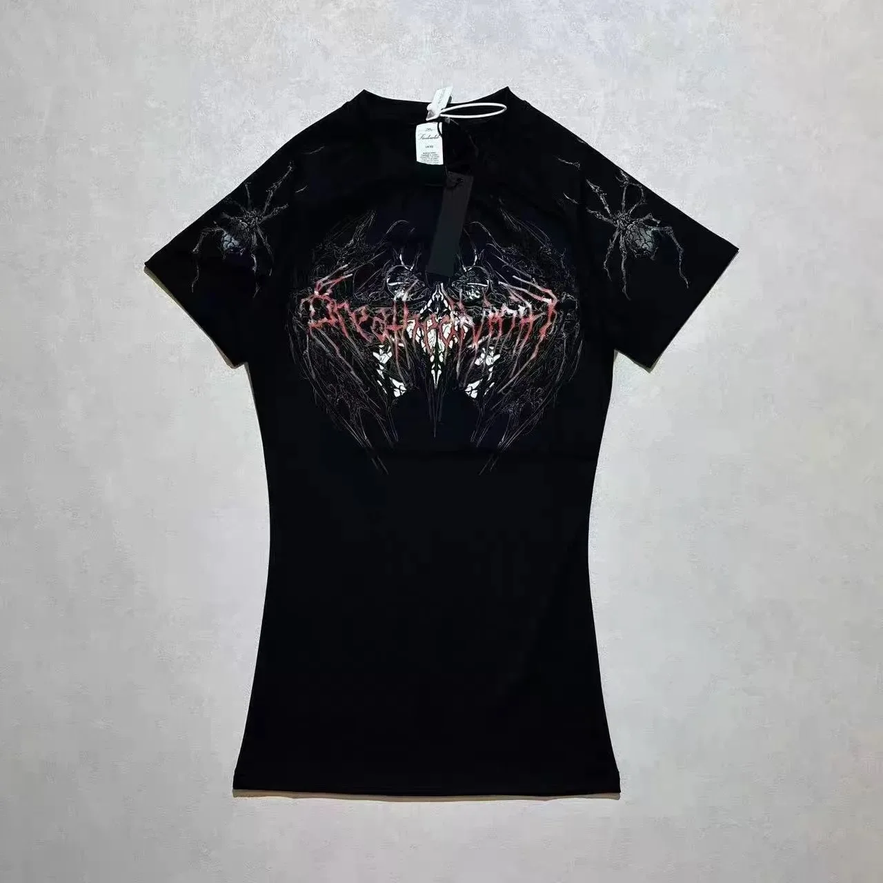 Breathedivinity Muscle Fit Tee Men Women Compression High Stretch Quick Dry Breathable Gothic Streetwear Y2K Gym Training Top image 6
