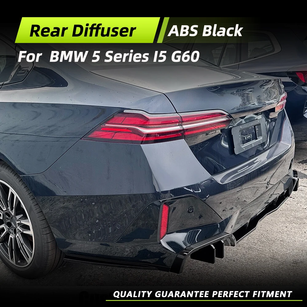 

Автомобильный диффузор для заднего бампера для BMW 5 серии I5 G60 2024, АБС-пластик, черный глянцевый автомобильный гоночный комплект, задний бампер, спойлер на подбородок, сплиттер