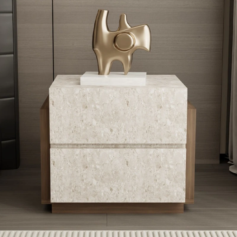 

Minimalist design Bedside table household modern large capacity nightstand Italian simple тумба прикроватная interior furniture