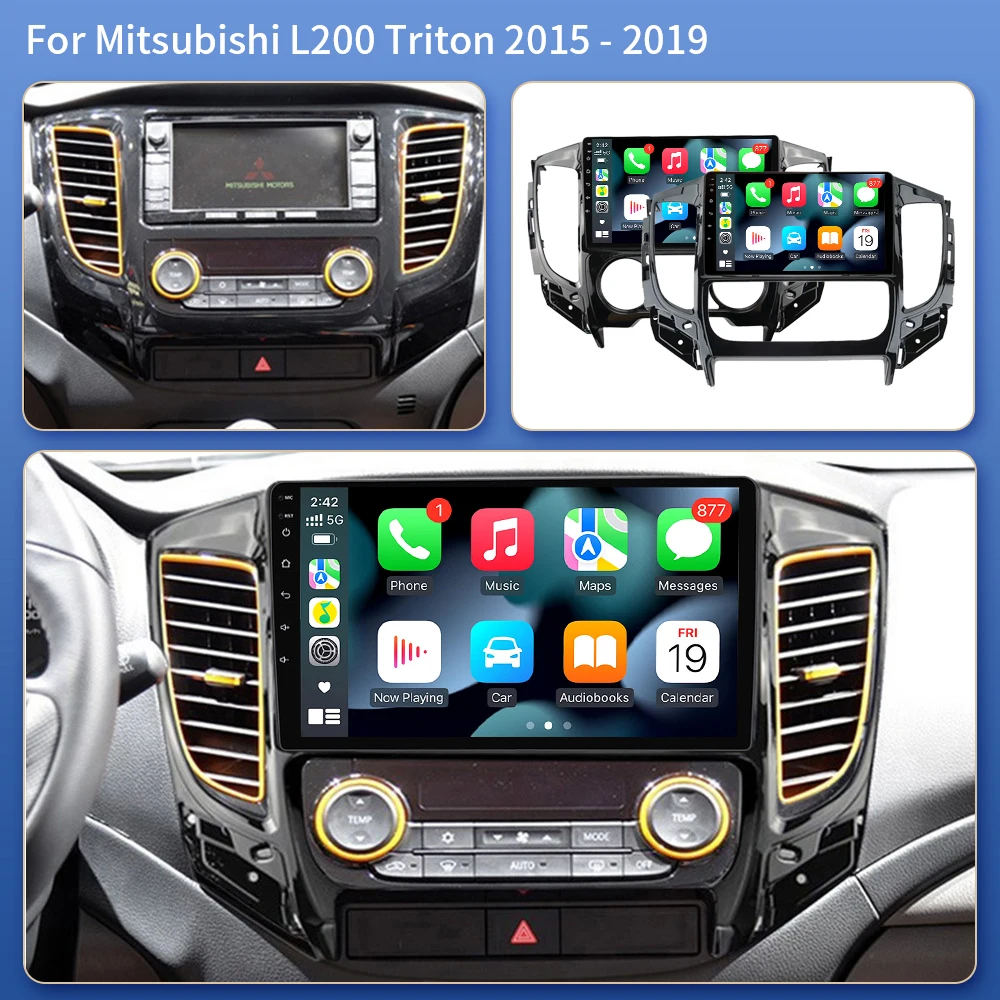 Android 16 Carplay Multimedia Video Player for Mitsubishi Pajero Sport L200 Triton 3 2015-2019 GPS Navigation Radio