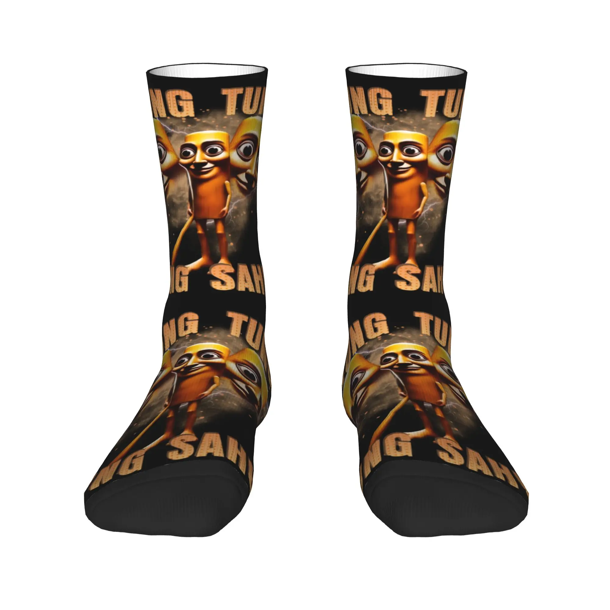 Fashion Tung Tung Tung Sahur Funny Meme Italian Brainrot Socks Men Women Warm 3D Print  Sports Basketball Socks