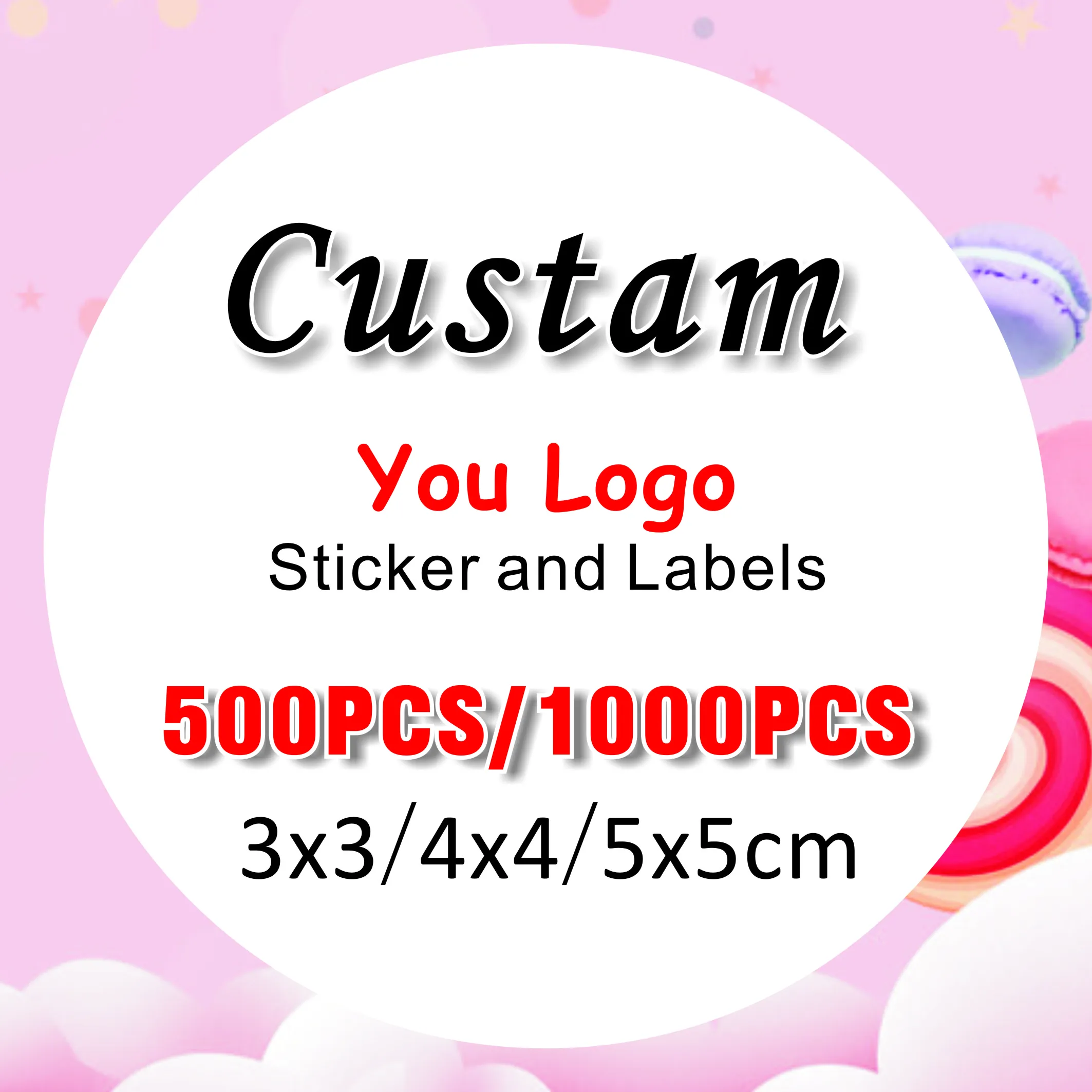 500 piezas de pegatinas de PVC, pegatinas personalizadas con logotipo de boda, pegatinas personalizadas con adhesivo