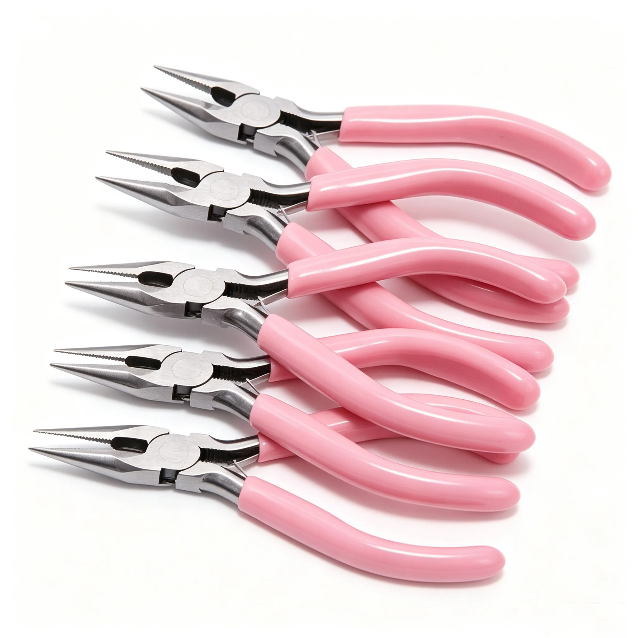 Mini Pliers Diagonal Round Bent Needle Nose Handcraft Beading Insulated Cutter Pliers For Jewelry Making Tools