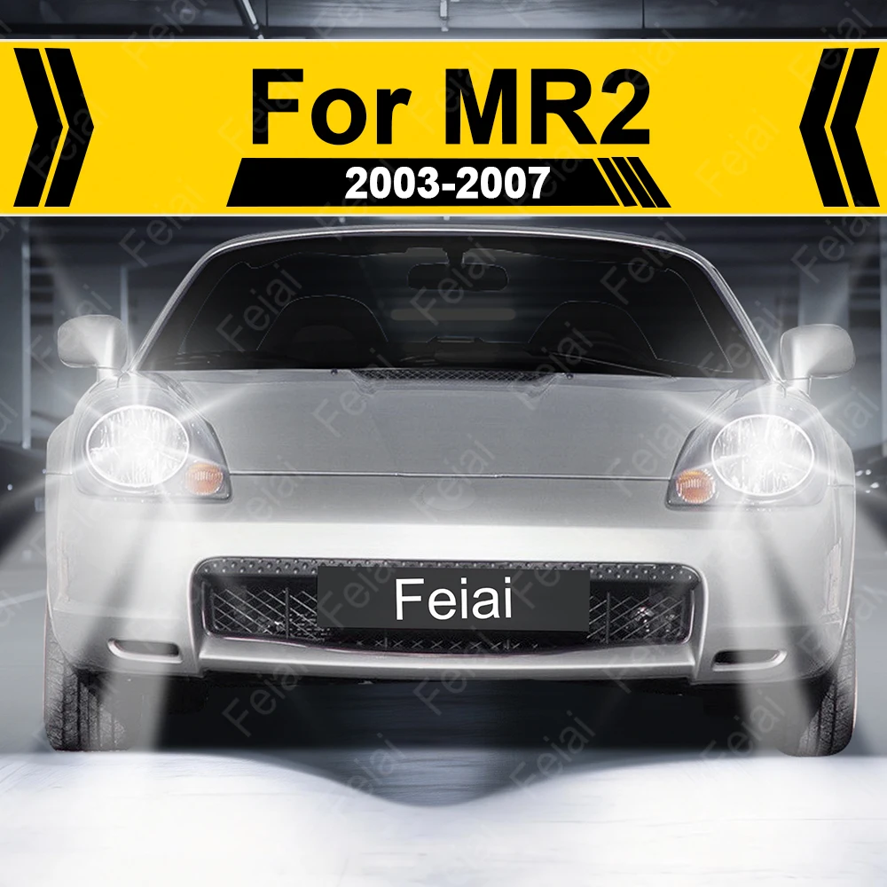 

For Toyota MR2 Headlights LED Light Bulbs 2003-2007 MR2 MK3 ZZW3 Accessories Car Headlight Powerful Auto Headlamp White 6000K