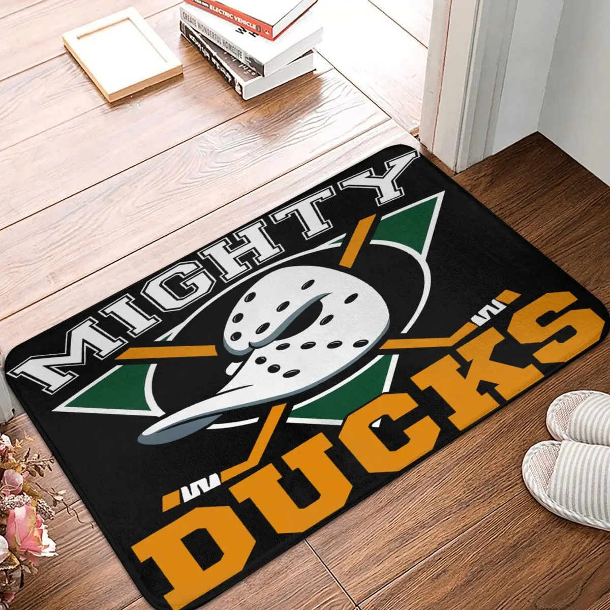 Mighty Hockey Duck Carpet Decor, Mighty Of Love, Home Room Crawl Tappeto, Soggiorno, Area camera da letto, Tappetino antiscivolo