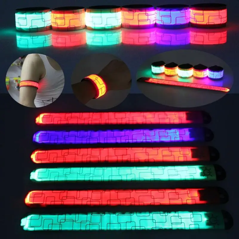 

Night Sports Safety LED Light Band; Rechargeable Wristband for Outdoor Running and Cycling; Warning Arm and Leg Belt.
