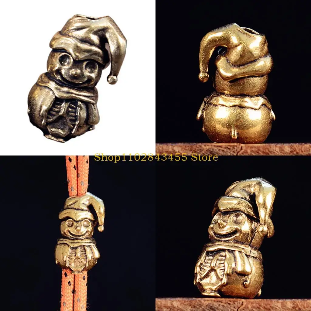 

49MC Unique Artistic Snowman Metal Beads Pendant for Paracord and DIY Enthusiasts Jewelry Making Paracord Bead