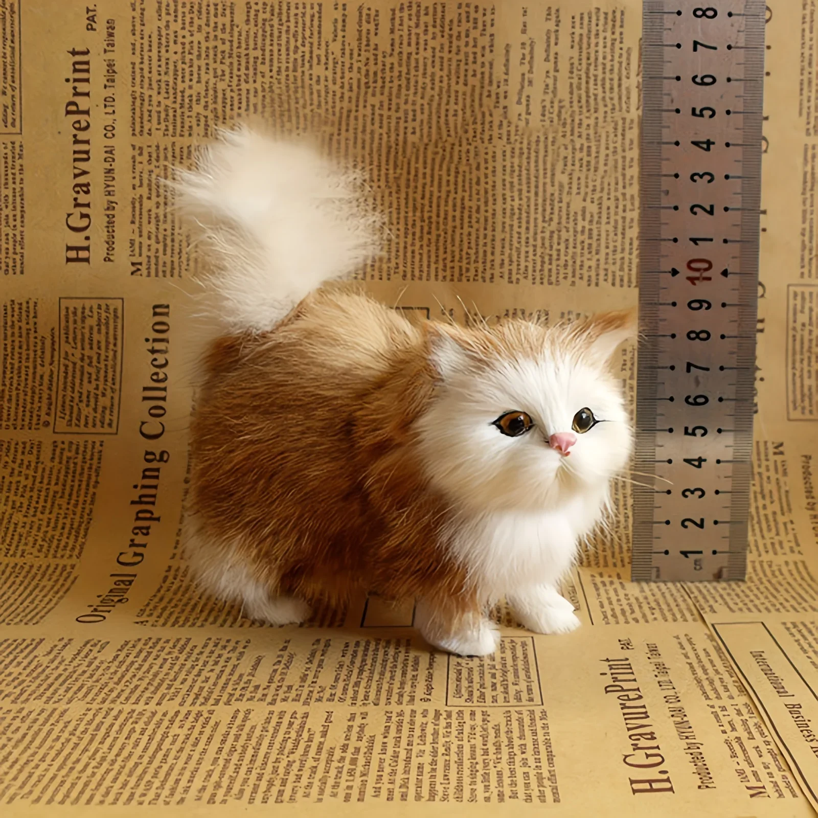 Jouet en peluche chat réaliste - Animal en peluche réaliste ultra doux |   Cadeau de Noël d'anniversaire de Saint-Valentin