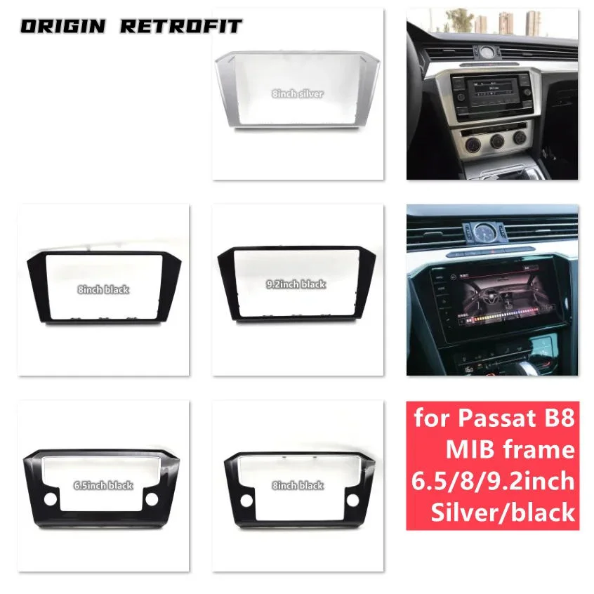 

3GD 858 069 A B C для VW Passat B8, серебристо-черный MIB, хост-система Navi, радио, мультимедийный экран, пластиковая рамка