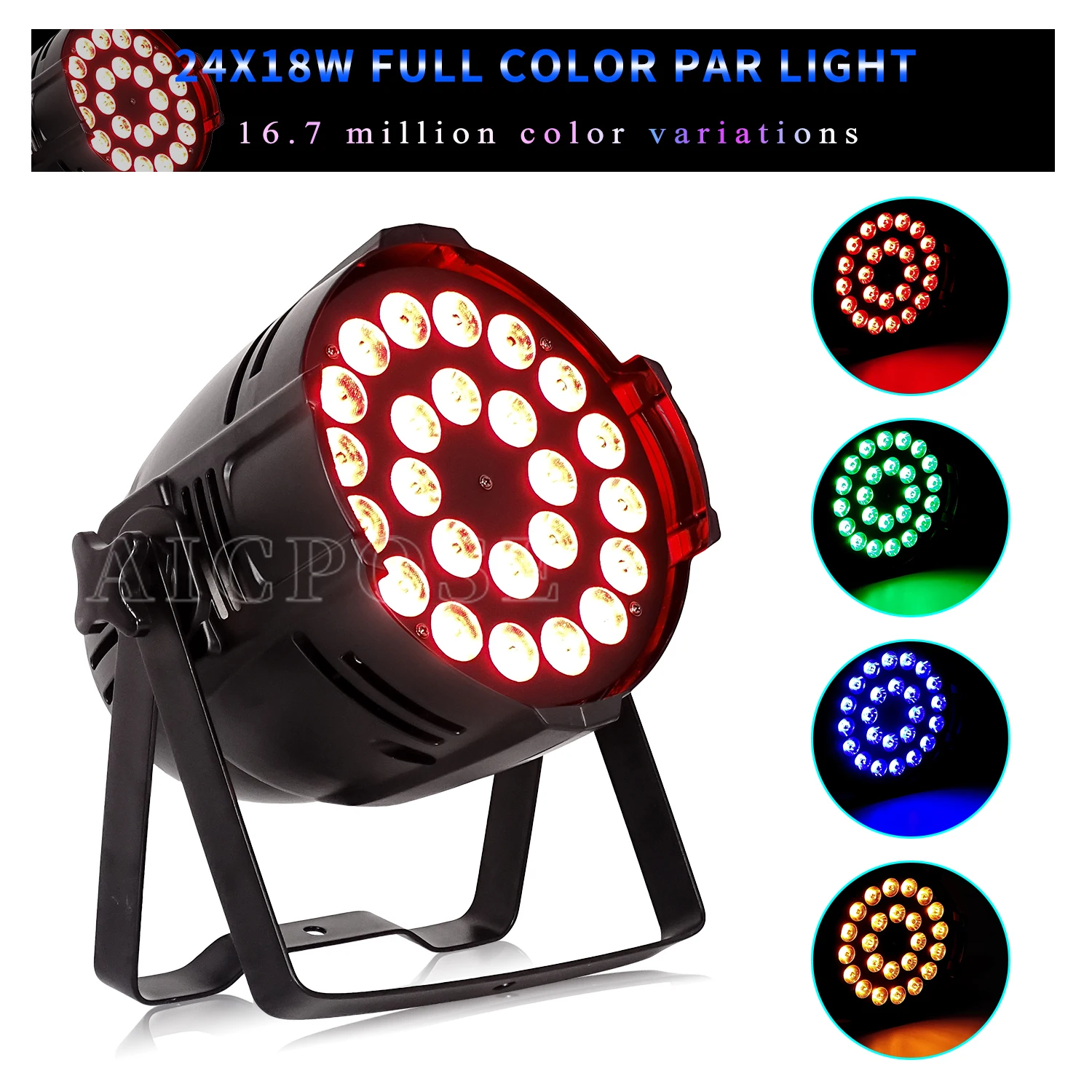 24x12W 24x18W RGBWA UV 6 in 1 LED Par Light Aluminum Stage Flat Spotlight Party Wedding DJ Disco Stage Lighting