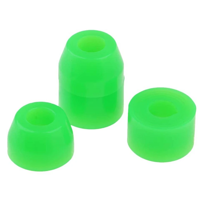 20Pcs Longboard Skateboard Bushings Conical Cylinder Bushing Pivot Cups Set Accessories For Longboard Truck Green