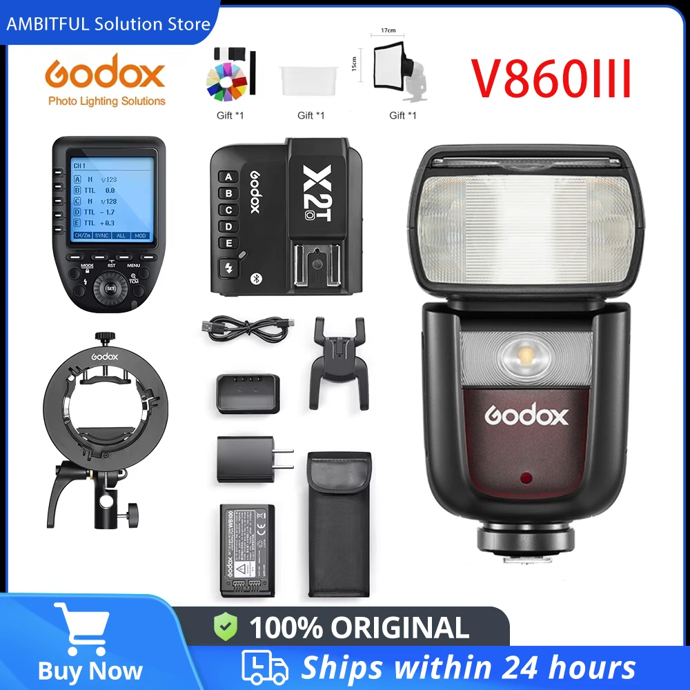 Godox V860III V860III-C V860III-N V860III-S Speedlite Camera Flash TTL HSS Flash for Canon Sony Nikon Fuji Olympus Pentax Camera