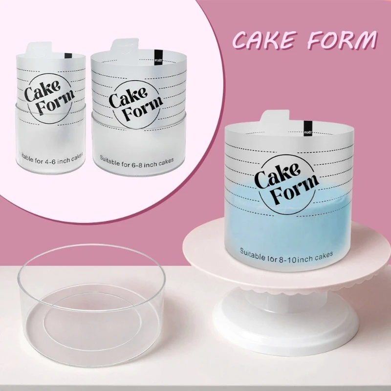 

Round Cake Ring Mold Retractable Fondant Tools Adjustable Mousse Cake Ring Acrylic Circle Baking Ring Cake Quickly Decor Tools
