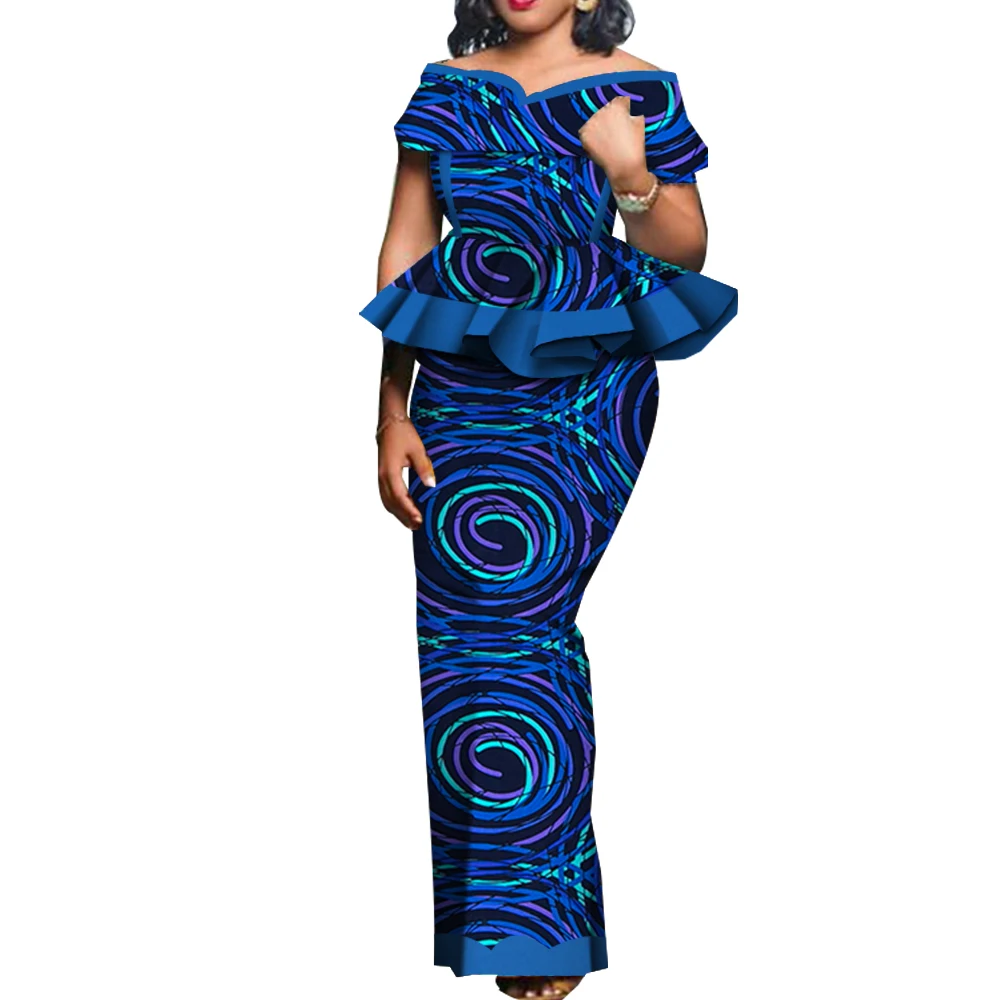 Party African Dress Women Skirt Sets Traditional  2 Pieces Suits Custom Made Dashiki Tops and Skirts Plus Size Clothing WY5104