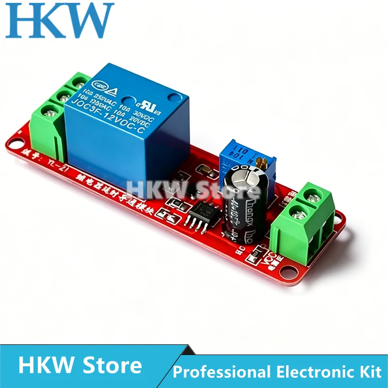 NE555 Timer Switch Adjustable Module Time Delay Relay DC 12V Shield 0~10S