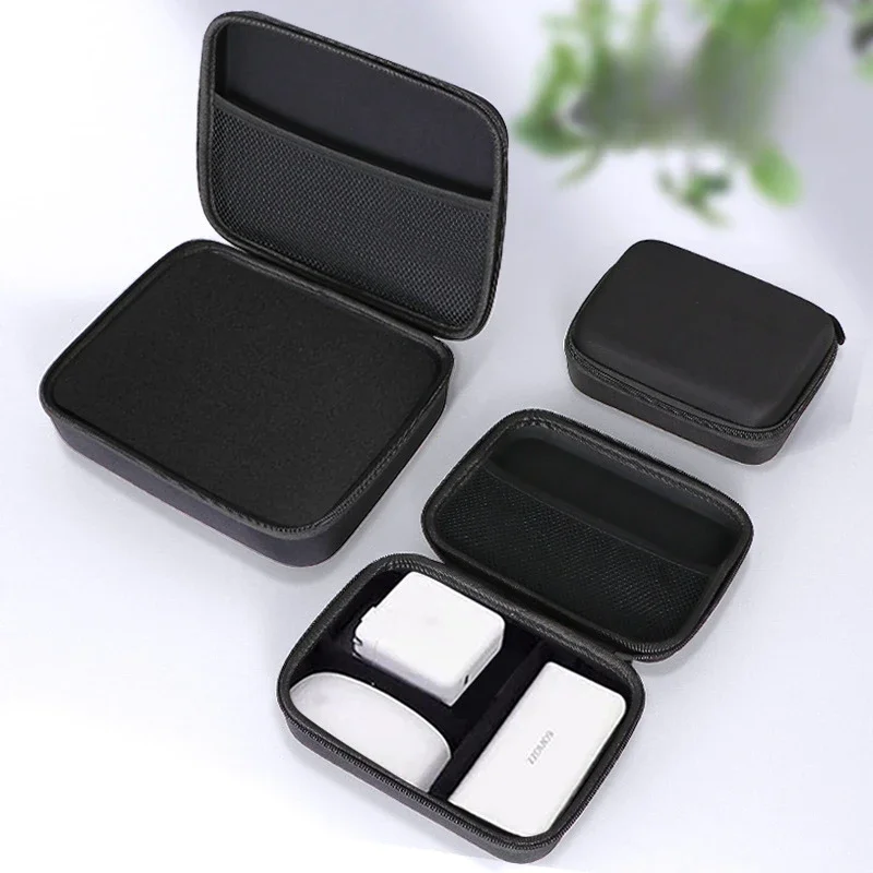 Multi-Size EVA Hard Storage Box Travel Zipper Bag Shockproof Outdoor Tools Bag for Earphone Storage Case Accessories Makeup Bags