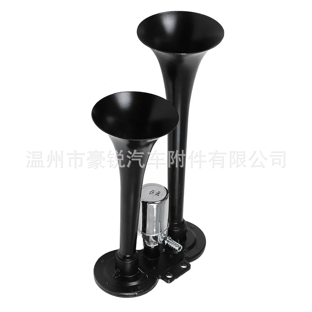 Car 12V Truck Horn Double Tube Solenoid Valve 24V Whistle Air Horn Speaker