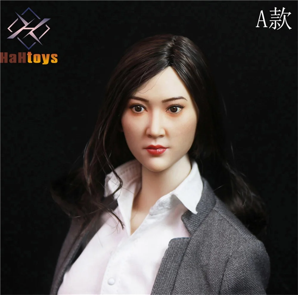 Hot Sales 1/6 HaHtoys H002 Beauty Orient Girl Jing Tian Vivid Head Sculpture with Long Hair Model Fit 12