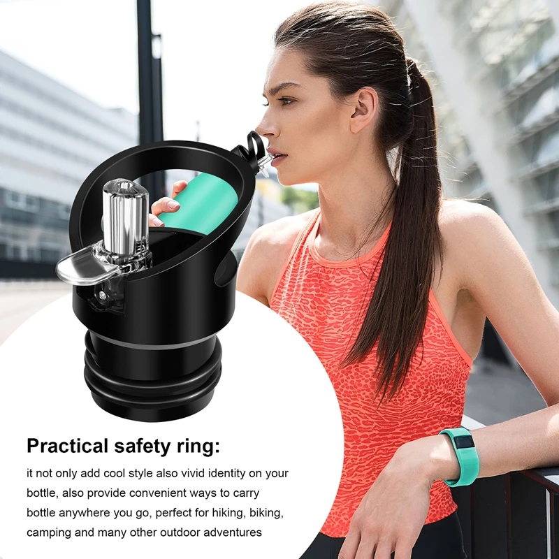 A01V-Kettle Tapa de paja Boca estándar para hervidor hidráulico plano Tapa de paja con pajita y cepillo Compatible con la mayoría de los deportes Water Bott