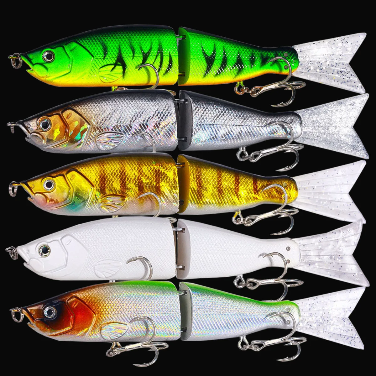 18cm 52g Angelköder, zweiteiliger Crankbait Swimbait, 2-teiliger harter künstlicher Gizzard Shad Glide Bait für Streifenbarsch-Angelausrüstung – Detail 8
