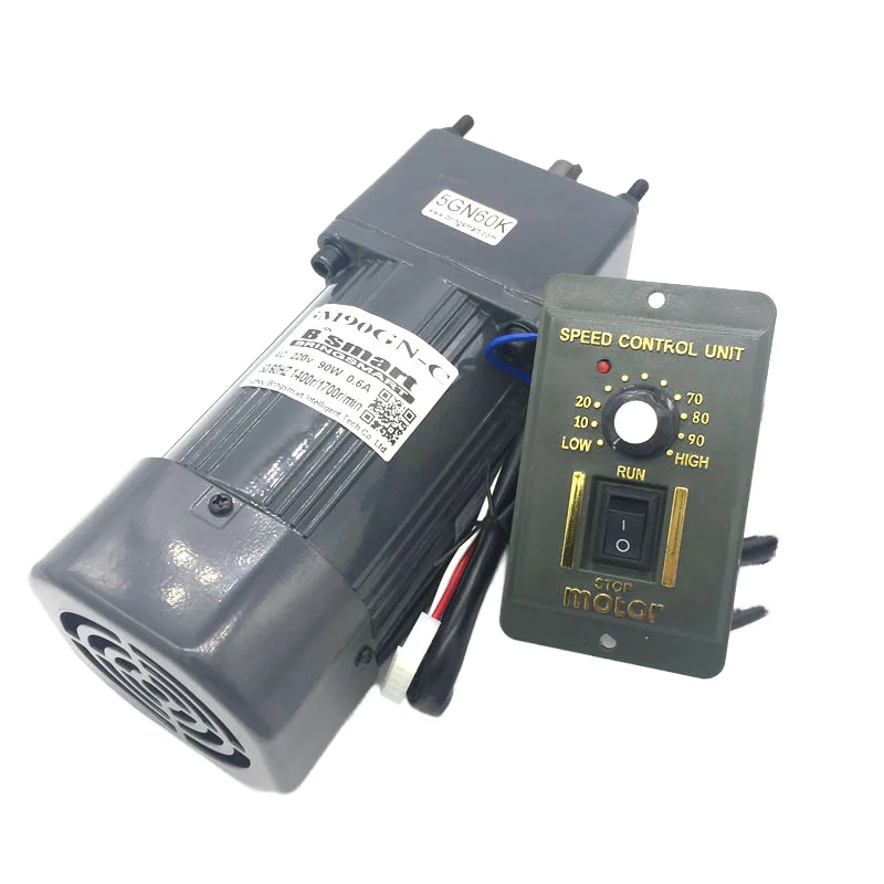 5GN-30KB Single-phase 220V 60W High Torque Low-speed Reversible Engine Speed Controller Small Conveyor Belt AC Gear IE2