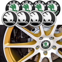 4Pcs 56mm Car Styling Badge Wheel Center Hub Caps Stickers Accessories For Skoda Octavia A5 A7 Kodiaq Fabia Rapid 3 Karoq Superb