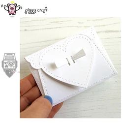 Piggy Craft metal cutting dies cut die mold 8Pcs Love envelope box Scrapbook paper craft knife mould blade punch stencils dies