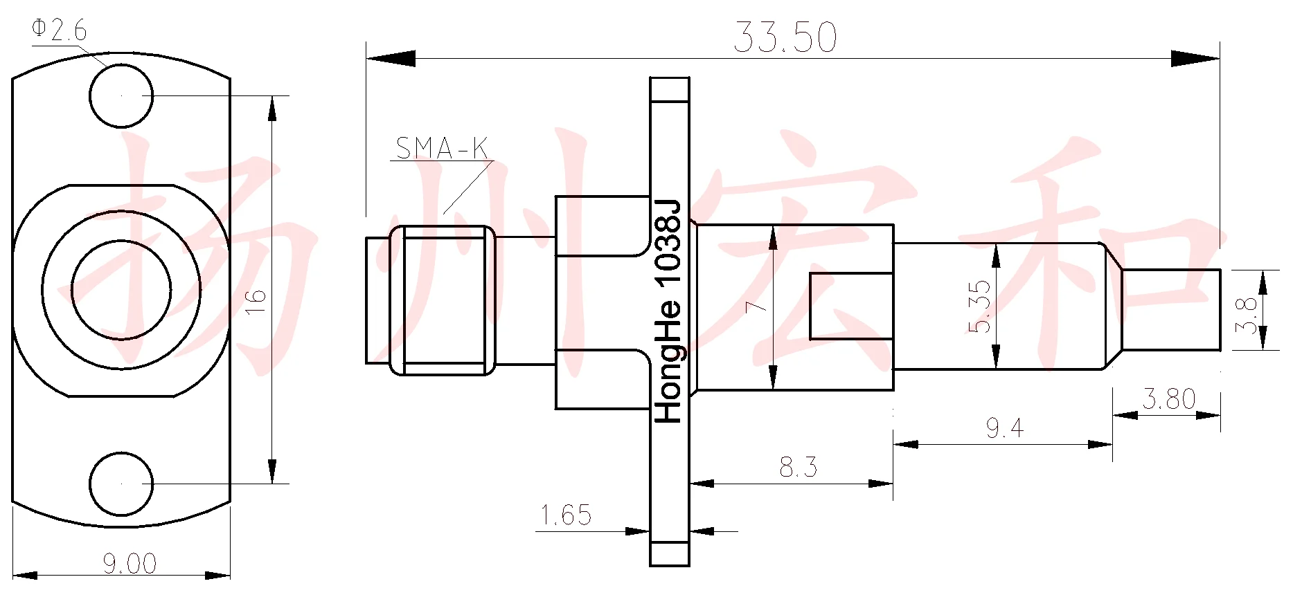 1038J High-frequency Probe RF Mobile Phone Test Head MM126036 Signal Head WIFI Test T-CT001-J34