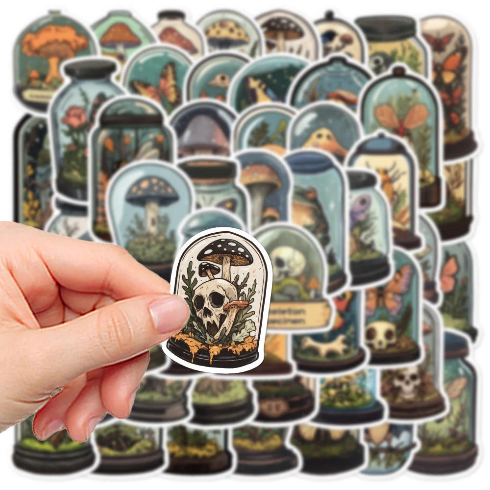 

10/30/50pcs Retro Cartoon Gothic Animal Bottle Stickers Funny Graffiti Sticker Decoration Scrapbook Bike Notebook Phone Decals