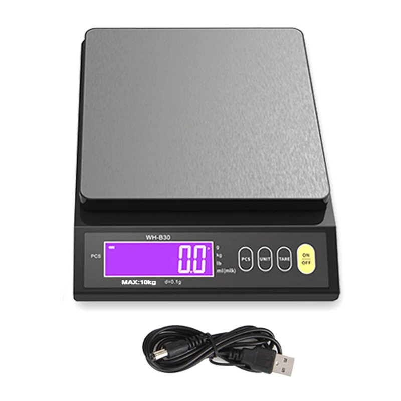 NEW-10Kg/0.1G Digital Electronic Kitchen Scale Multifunction Stainless Steel Measuring Weighing Baking Tool With LCD Display