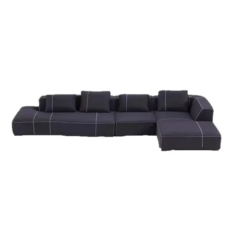 Light luxury design curved corner curve sofa large flat layer module combination special-shaped sofa