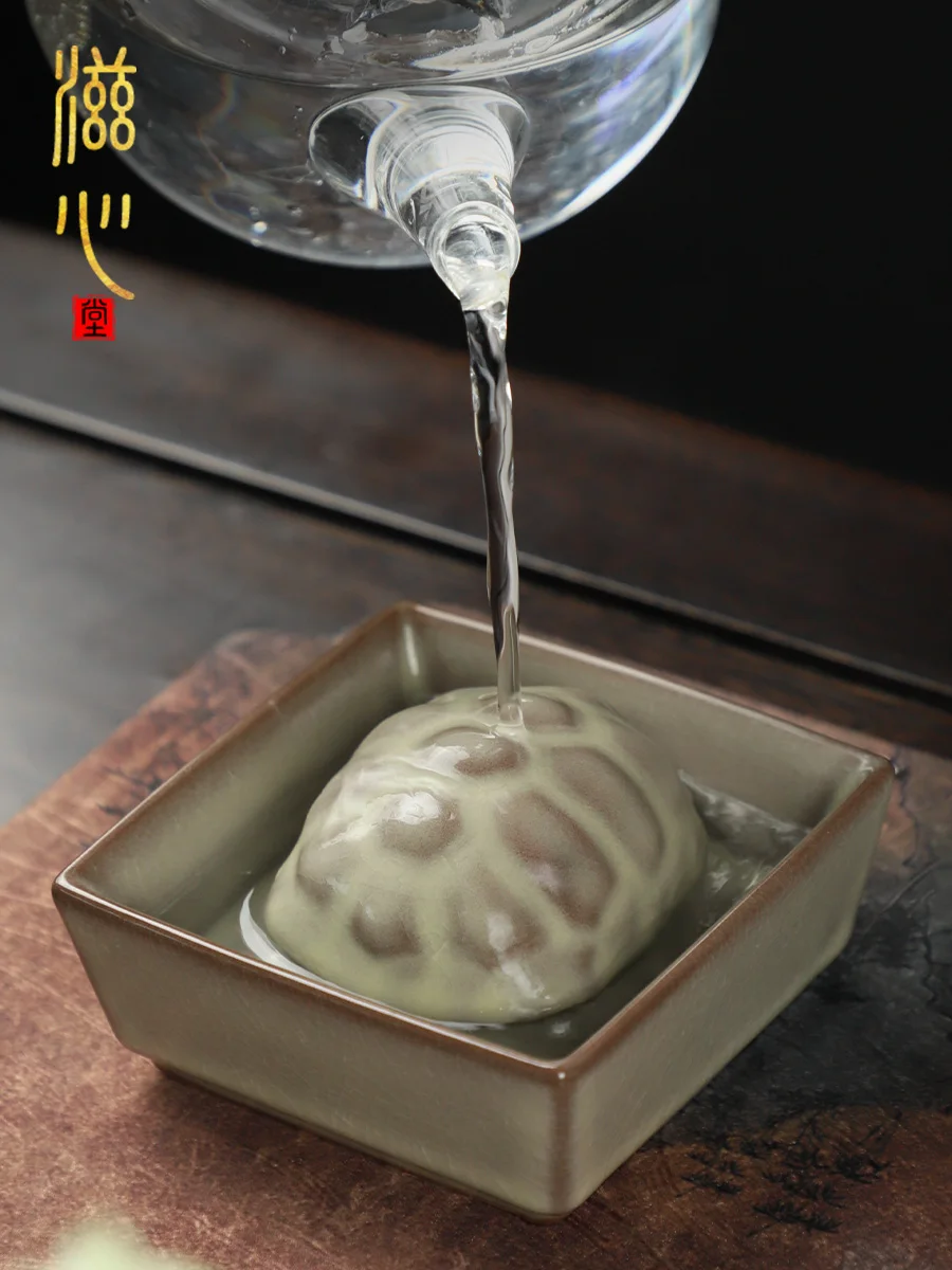 High-End Kiln Fujia Party Tea Ornaments Gracked Glaze Supportable Line Kung Fu Set Celadon Plaything Ceramic