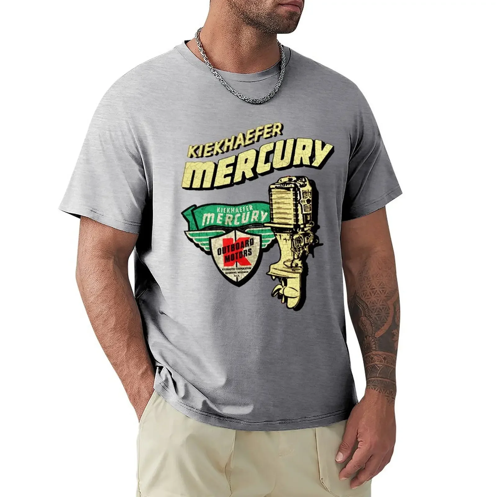 Mercury vintage Outboard Motors T-shirt funnys sports fans sublime Blouse t shirts for men graphic