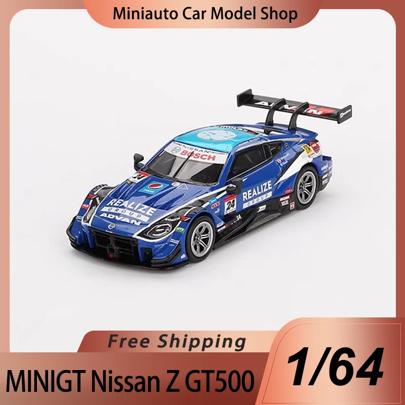 Novo em estoque Minigt 1:64 Nissan Z Gt500 # 24 liga miniatura diecast modelo s15 silvia topo segredo d1gp brinquedos ornamento personalizado presente