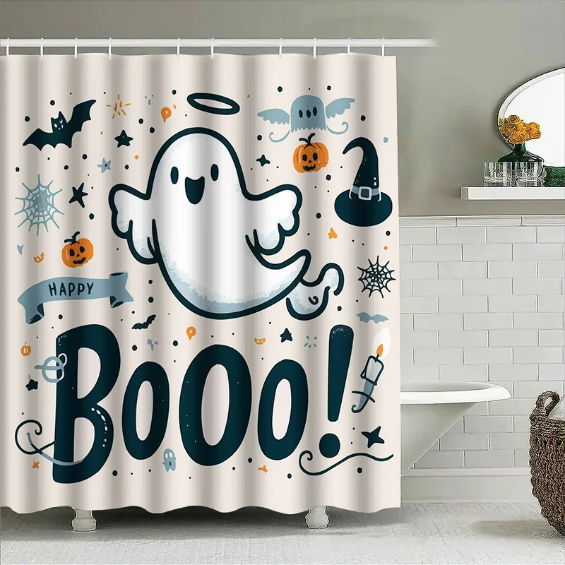 بو! ستارة دش تحت عنوان الهالوين تتميز بالأشباح والقرع وإكسسوارات الحمام المزخرفة للموسم المخيف! (الصنف # 12345