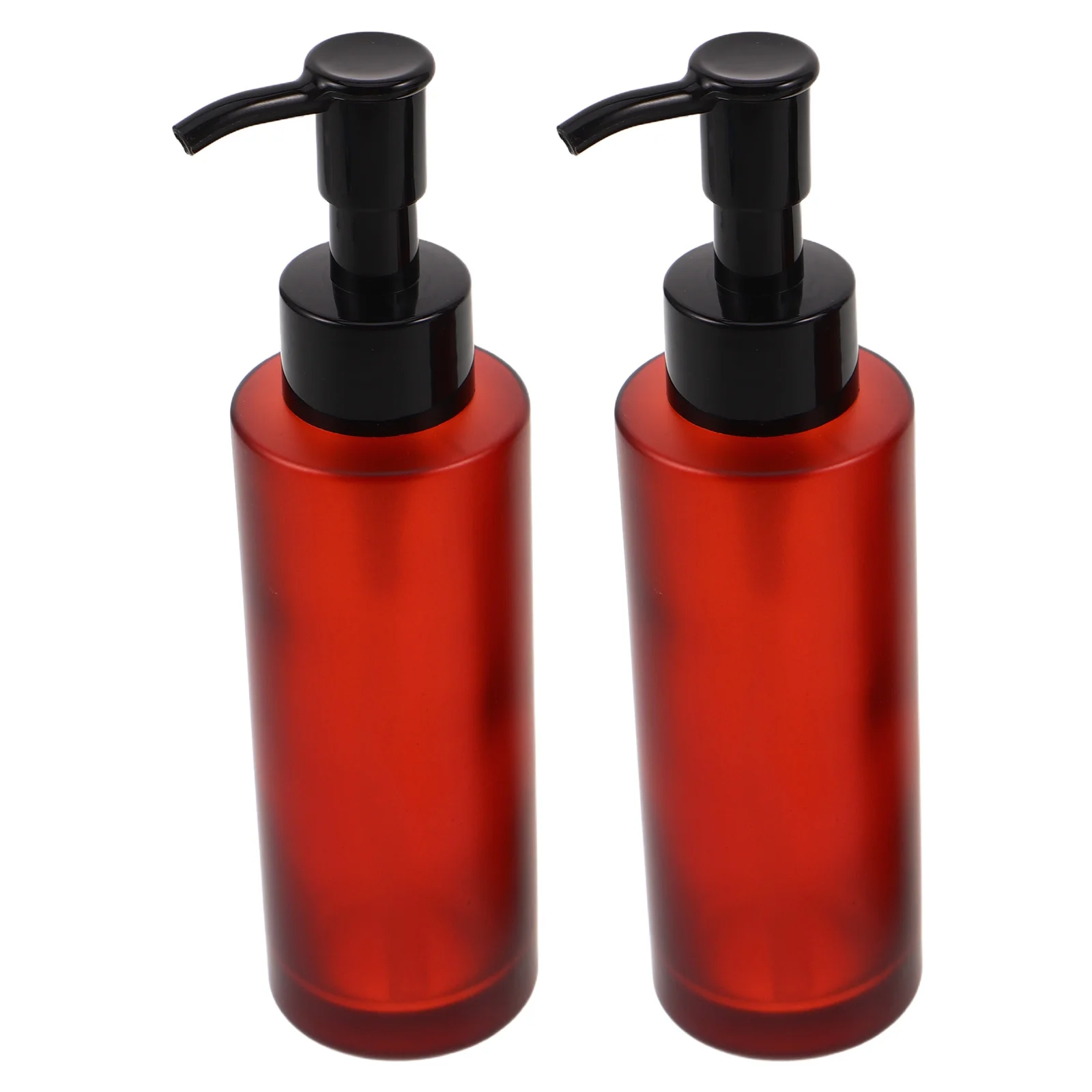 

2Pcs Amber Glass Pump Bottles Refillable Leakproof Dispenser for Makeup Oil Remover Travel Glass Bottle Dispenser Pump