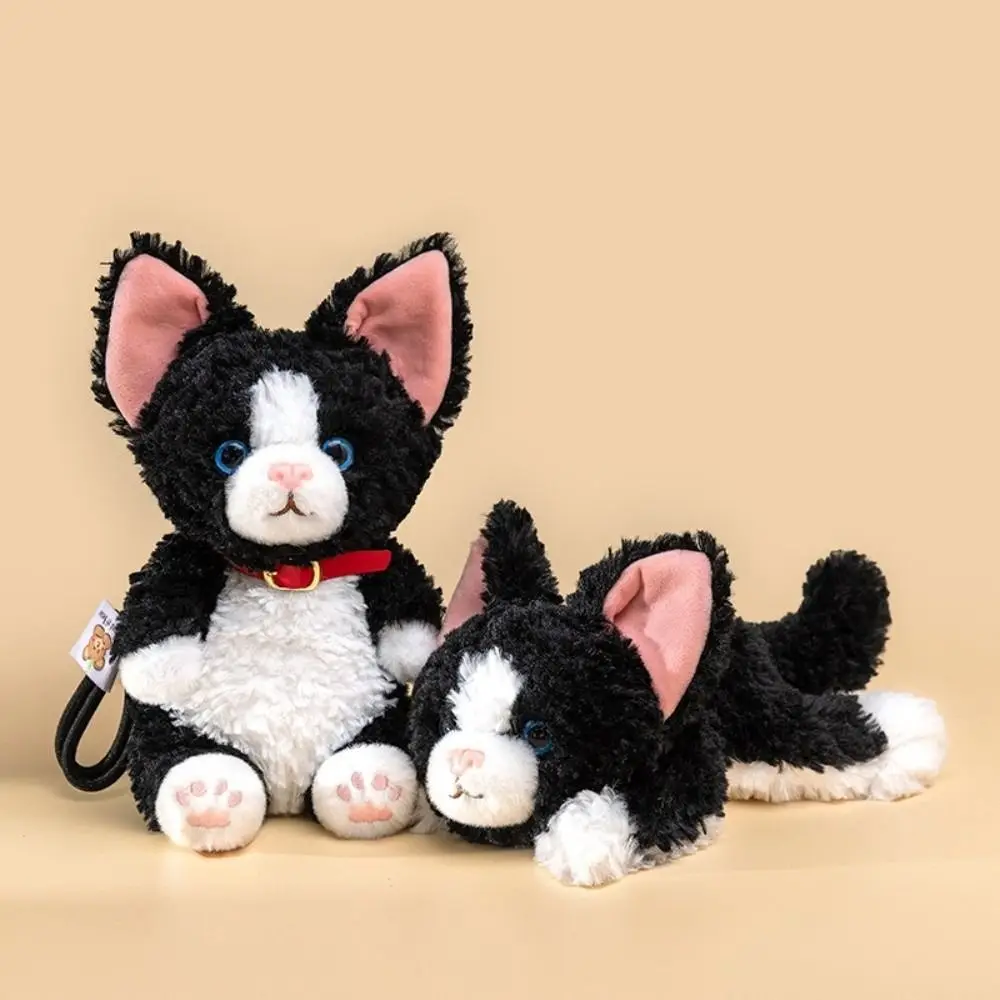 Muñequera rizada gato muñeca colgante Animal esponjoso gato rizado llavero de juguete de peluche comodidad suave alemán gato rizado muñeca de peluche decoración del hogar