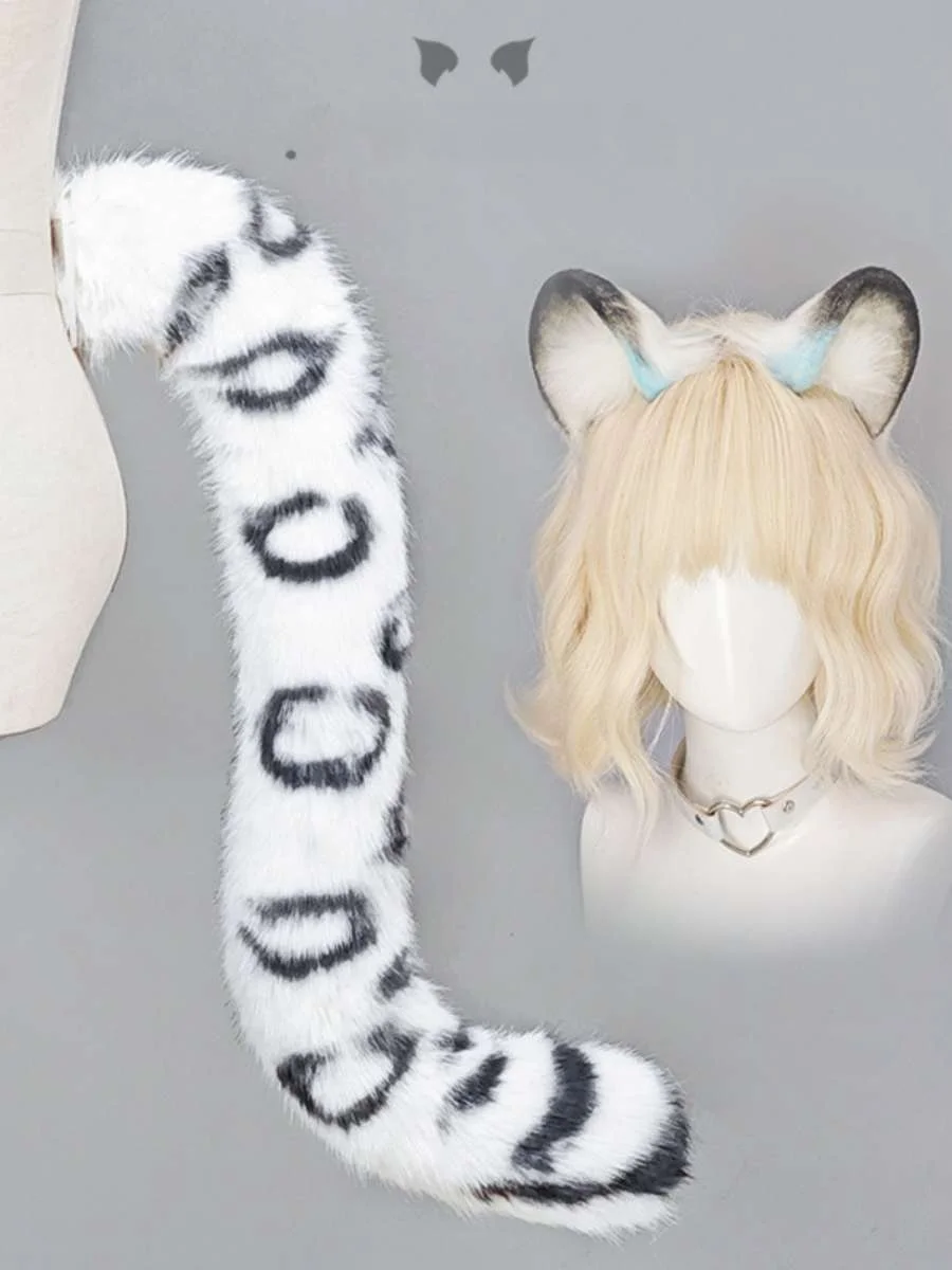 beast-ear-tail-set-plush-hairband-cosplay-event-bili-shouyue-role-headwear-soft-cute-animal-ear-tail-accessories