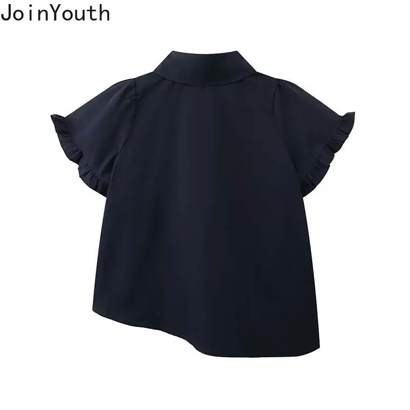 Oversized Blouse Women 2024 Blusas Mujer De Moda Short Sleeve Summer Cartoon Pocket Shirts Fashion Casual Blouses Y2k Tops 7n831