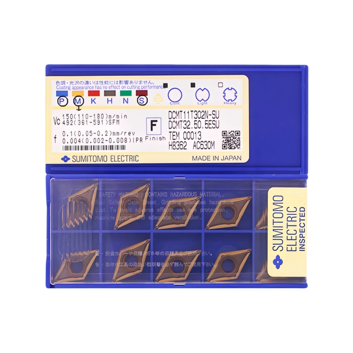 10pcs SUMITOMO Original DCMT DCMT11T3 02 04 08 N-SU MU AC530U AC630M T1500Z AC2000 AC6030M AC6040M AC820P AC830P T1000A T30