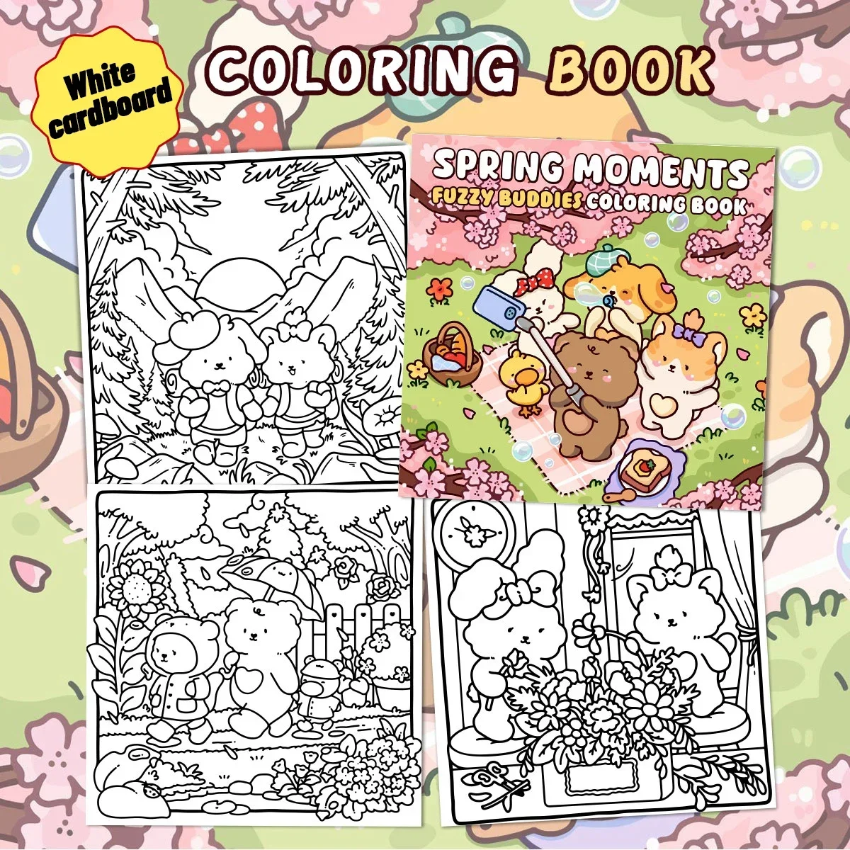 Libro para colorear Fantasy Buddies: ¡Con encantadoras ilustraciones, puede aliviar el estrés y inspirar la creatividad!