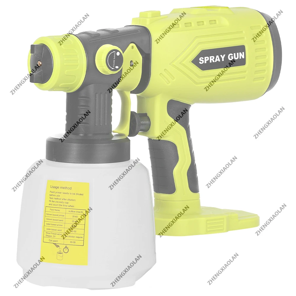 

200W Cordless HVLP Paint Sprayer for Ryobi 18V ONE+, 4 Nozzles, 3 Patterns, 1000ML Container, Handheld Spray Gun (No Battery)
