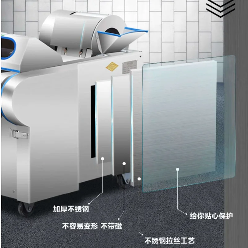 Máquina trituradora de verduras multifuncional, zanahoria, repollo, cebolla, cortadora de verduras
