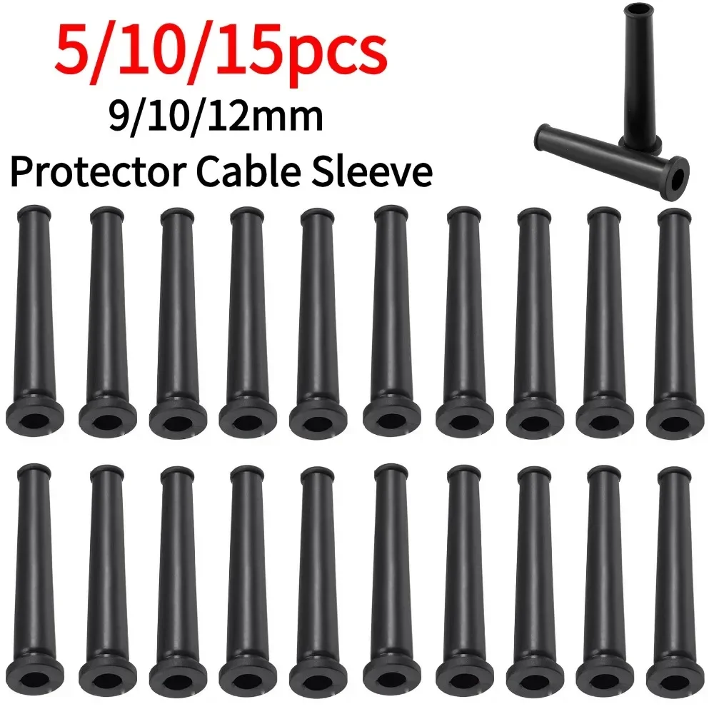 5/10/15Pcs 9/10/12mm Rubber Wire Protector Cable Sleeve Boot Cover For Angle Grinder Wire Connected Protection Electric Drill