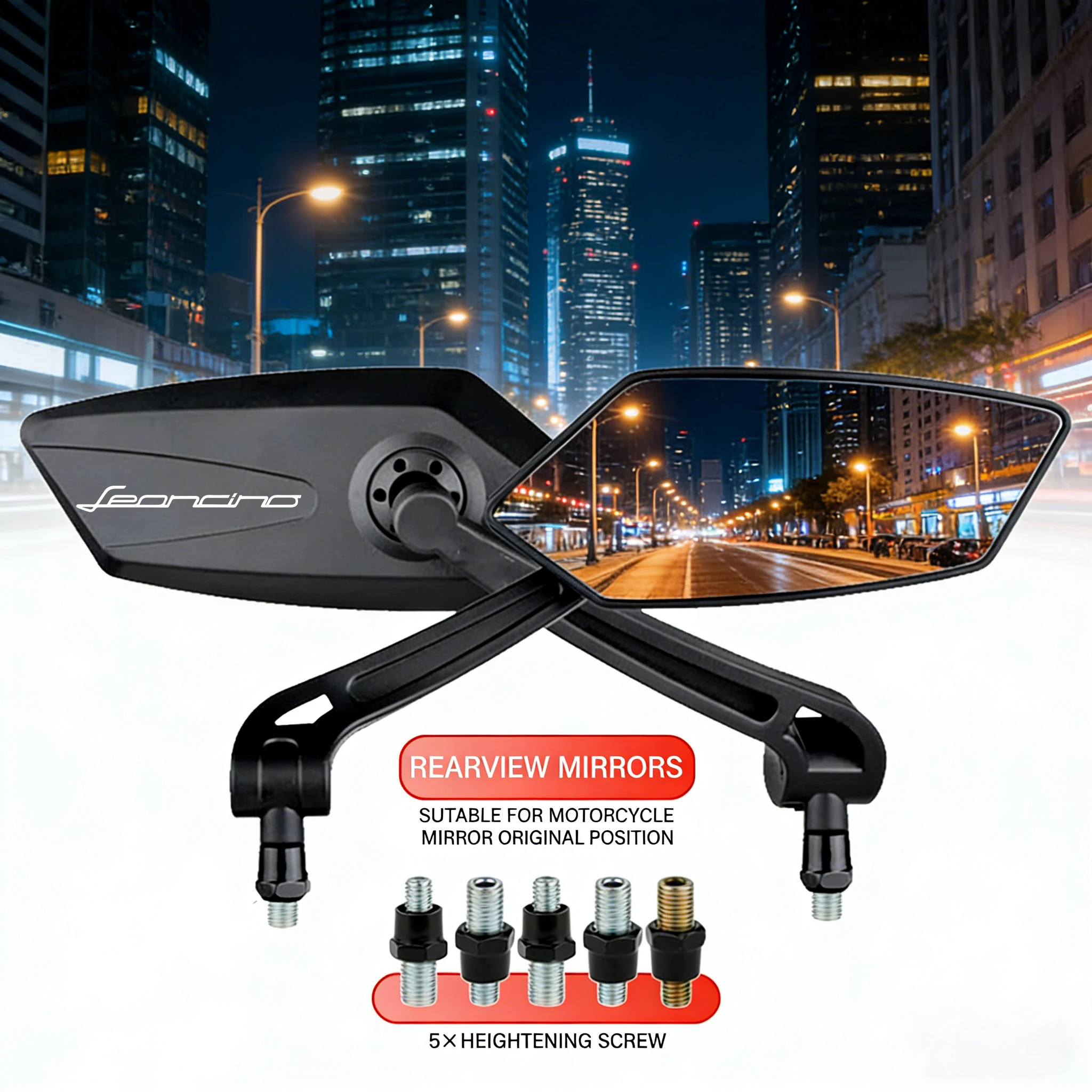 Specchietti Retrovisori Per Benelli 752S – Coppia Regolabile In Alluminio Nero, Accessori Moto Eleganti E Sicuri