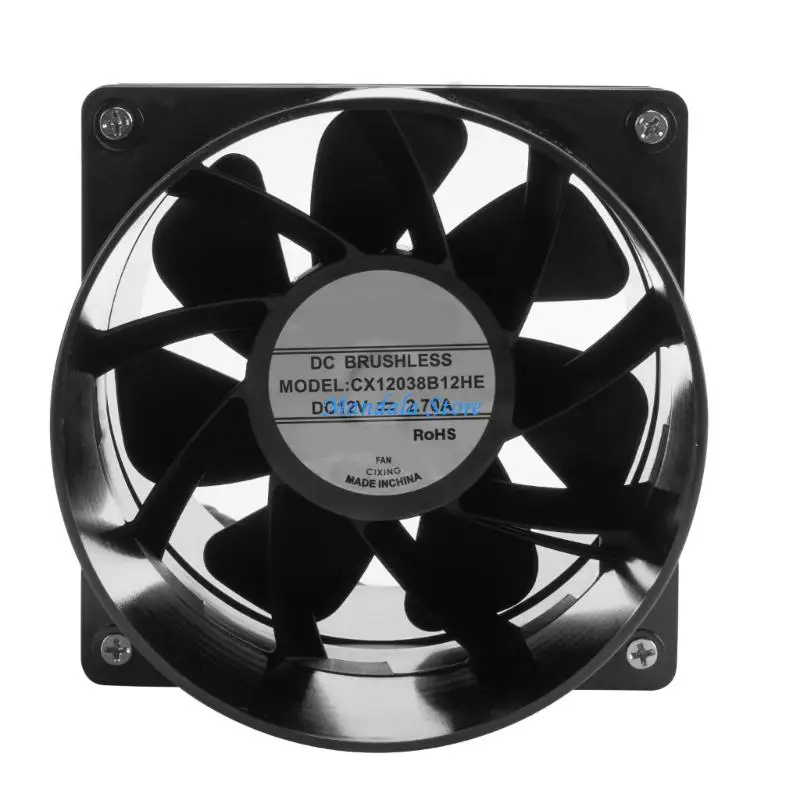 U2JC 12cm Duct Blower Exhaust Fan With Double Ball Bearing For Electronic Ventilation