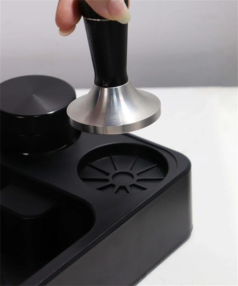 Coffee Tamping Station 51mm 54mm 58mm Portafilter Holder Tamper Mat Stand Espresso Knock Box Delonghi Breville Maker Accessories images - 6