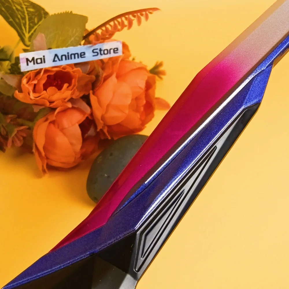 11인치 게임 발로란트 카타나 검 실제 크기 일본 카타나 사무라이 금속 애니메이션 코스프레 소품 강철 닌자 나이프 블레이드 장난감 선물