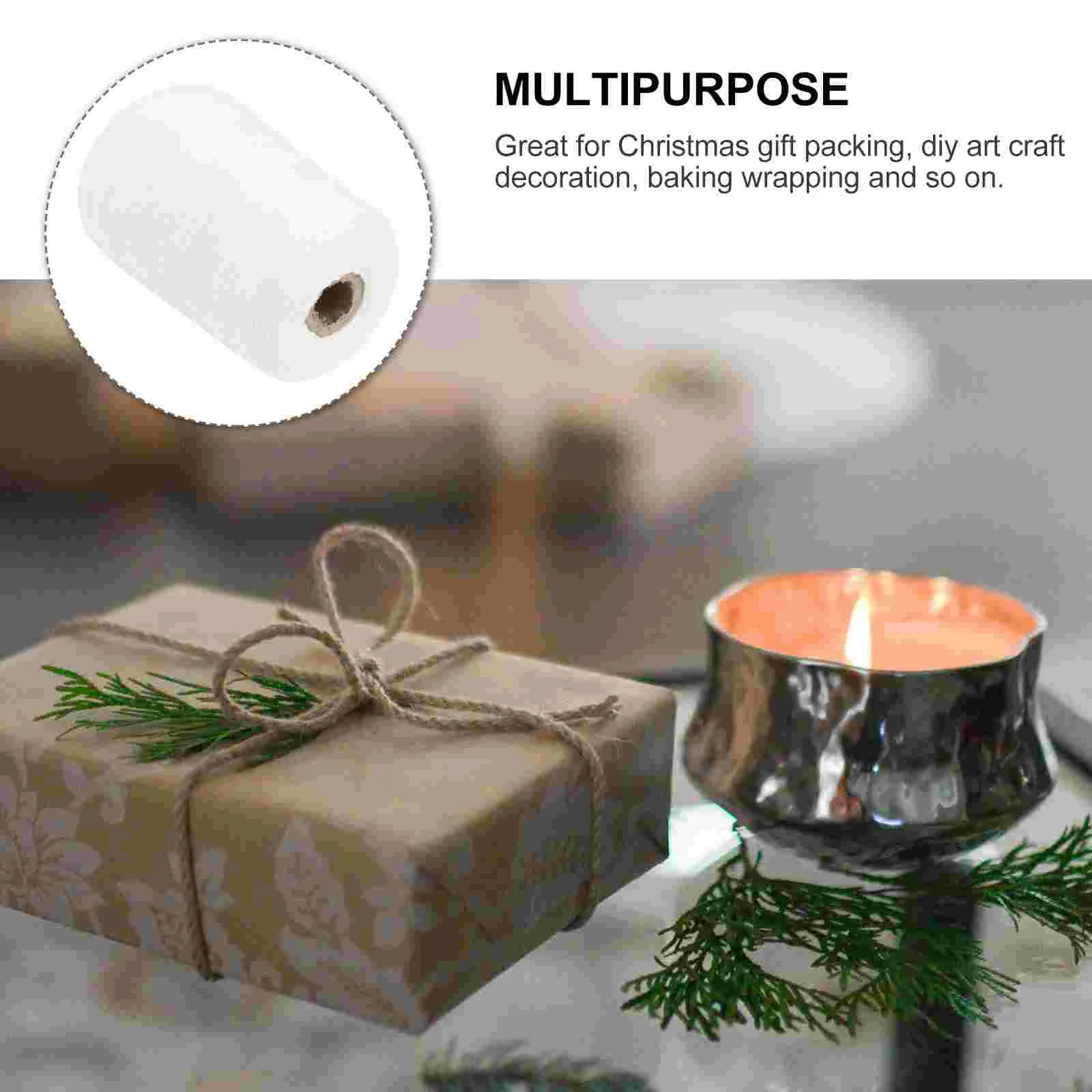 1 Roll 500M Fine Cotton Rope Durable Hanging Rope Woven Cotton String Bundle Wrapping Rope for Sausage Pork Elbow Bacon