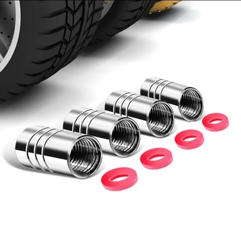 4Pcs Metal Car Wheel Tire Air Valve Caps Stem Covers For Audi A3 A4 A5 A6 A7 A8 Q3 Q5 Q7 A8L S6 S7 Q2L Q5L RS3 RS6 RS4 RS5 RS8